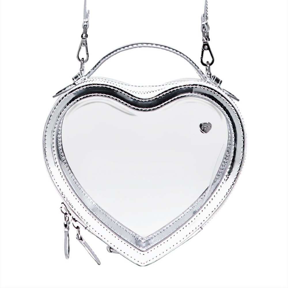 Stoney Clover Lane clear Silver Heart Crossbody Bag NWT
